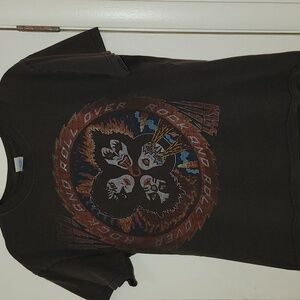 VINTAGE 00s KISS ROCK AND ROLL CONCERT T SHIRT